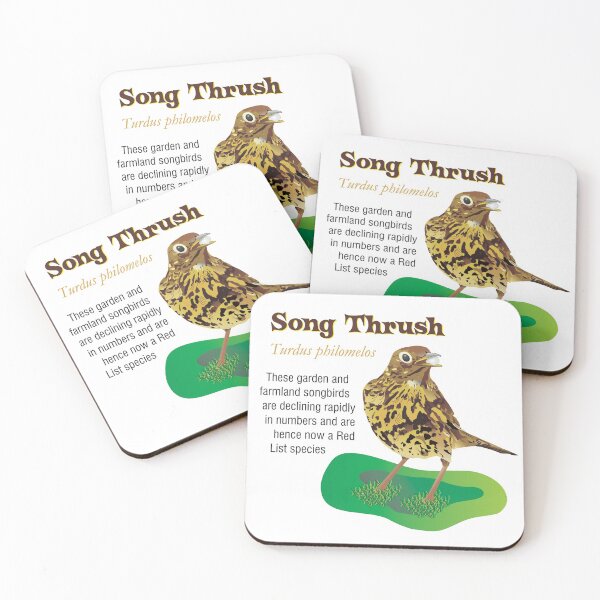 Item preview, Song Thrush Garden Bird designed and sold by BijouArt.