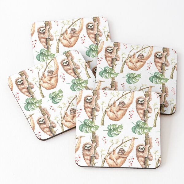 Item preview, Sloth Mama & Baby Watercolour Pattern. designed and sold by erinnn41.