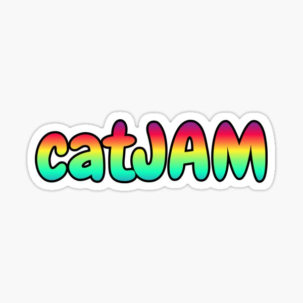 "rainbow catJAM" Sticker for Sale by jumanji13 Redbubble