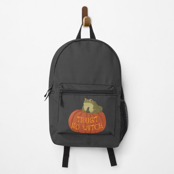 Item preview, Halloween trust no witch enchanted toad on a pumpkin designed and sold by Tefra.