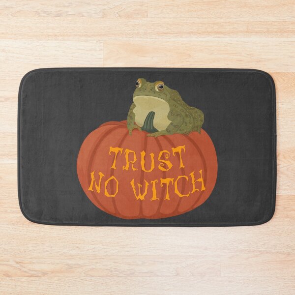 Item preview, Halloween trust no witch enchanted toad on a pumpkin designed and sold by Tefra.