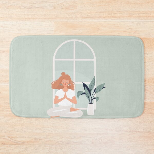 Item preview, Blonde Woman Sitting Lotus Position By Window designed and sold by paradiskt.