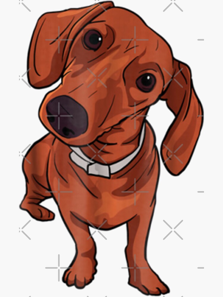 Cute Red Dachshund Sausage Dog Lover Gift by KostaGe