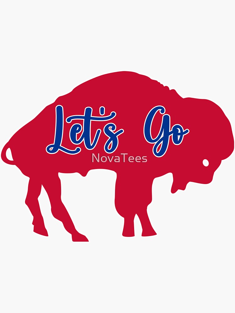 let's go buffalo Sticker for Sale by NovaTees