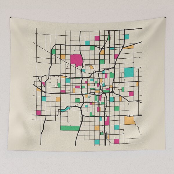 Item preview, Oklahoma City, USA Street Map designed and sold by A Deniz Akerman.