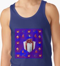Christmas in Blue - Gift and Bells Christmas Card Tank Top