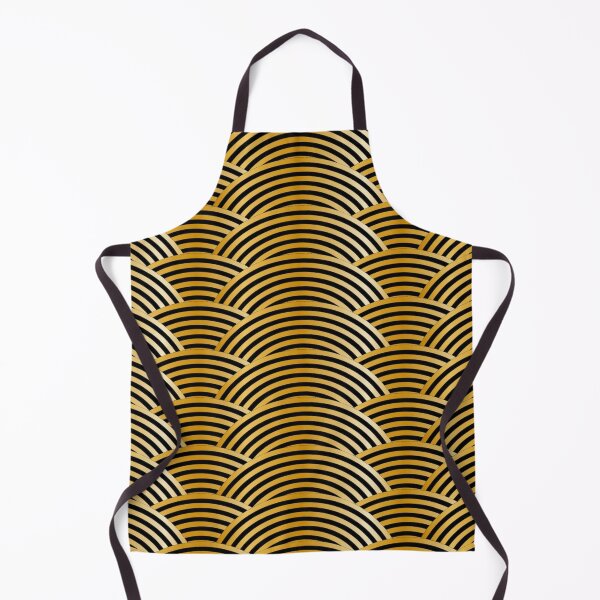 Artikelvorschau, Gold Tiger Waves - Schwarz Gelb Braun Zusammenfassung entworfen und verkauft von GrandTartaria.