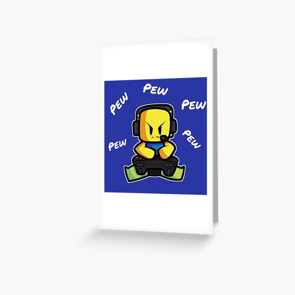 Oof Roblox Oof Noob Gift For Gamers Oof Meme For Kids Greeting Card By Smoothnoob Redbubble - pew roblox meme