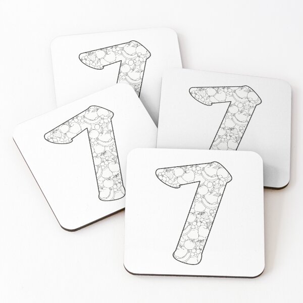 Item preview, Number 7- Fruity Print sticker designed and sold by Fruit-Tee.