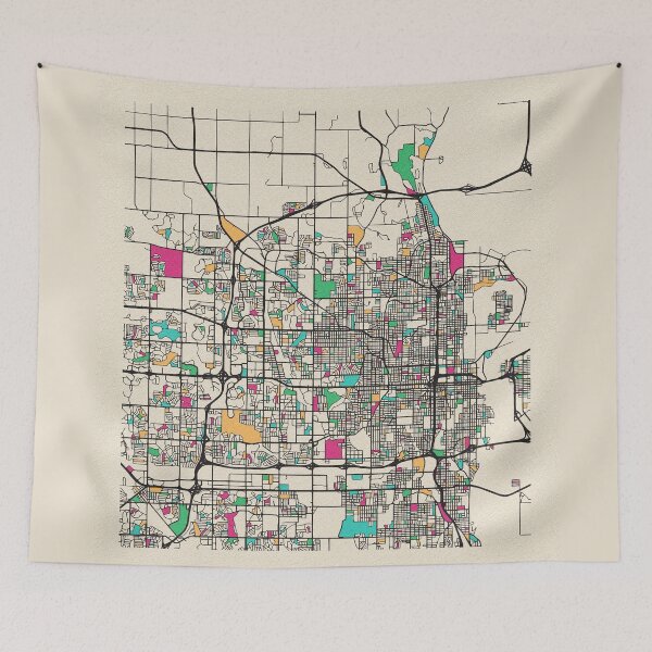 Item preview, Omaha, Nebraska Street Map designed and sold by A Deniz Akerman.