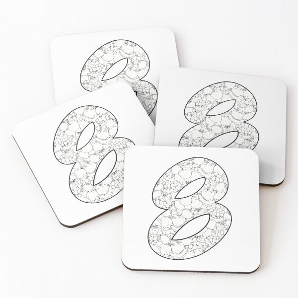 Item preview, Number 8- Fruity Print sticker designed and sold by Fruit-Tee.