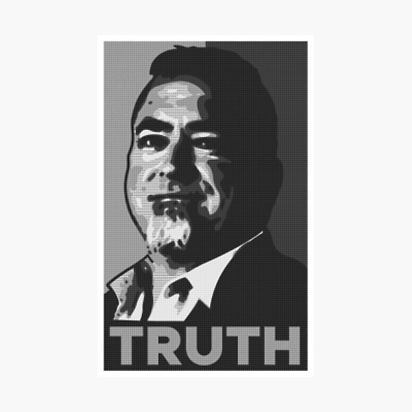 TRUTH Black & White Printing Press Photographic Print