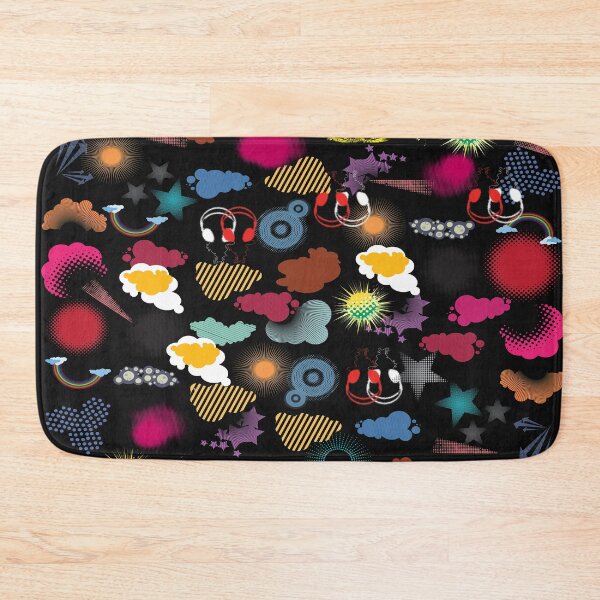 Item preview, HALF TONES RED YELLOW BLUE GREEN BLACK RETRO PATTERN designed and sold by bigerdan.