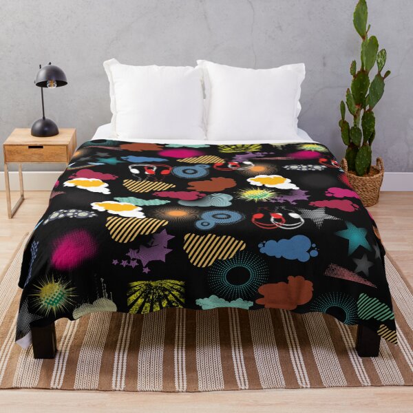 Item preview, HALF TONES RED YELLOW BLUE GREEN BLACK RETRO PATTERN designed and sold by bigerdan.