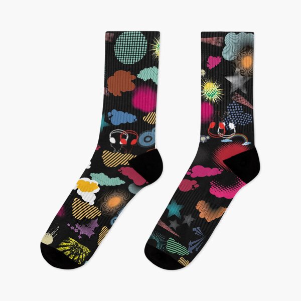 Item preview, HALF TONES RED YELLOW BLUE GREEN BLACK RETRO PATTERN designed and sold by bigerdan.