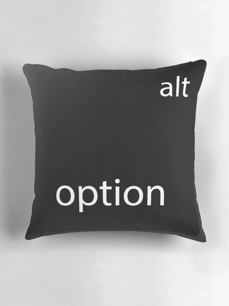 Thumbnail 3 of 4, Pillow, Option Key Mac designed and sold by Sakuga Drip.