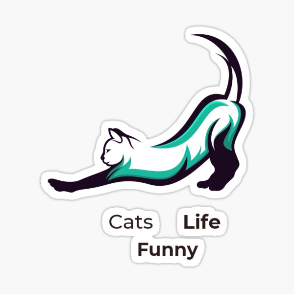 cats funny life Sticker