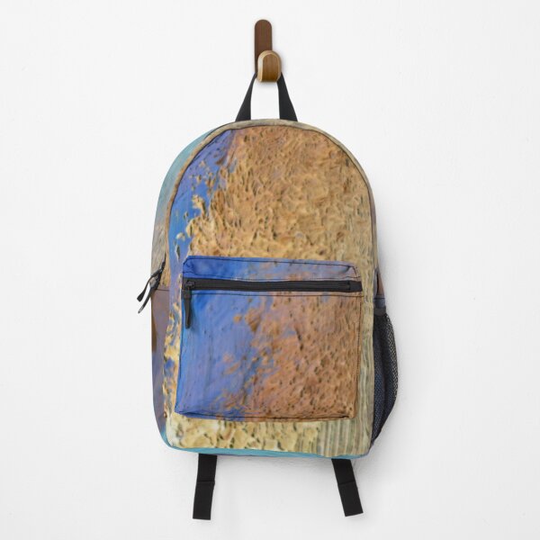 Item preview, Abstract sand gold and blue paint palette pattern material texture designed and sold by blackheartscot.