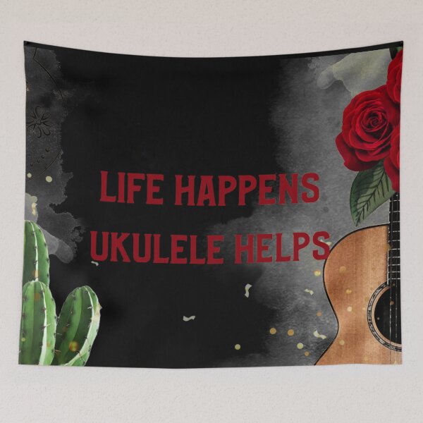 Item preview, Life Happens Ukulele Helps  designed and sold by joabaj.