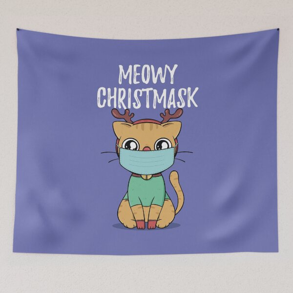 Item preview, Meowy Christmask Cute Christmas Cat designed and sold by CrystalCrush.
