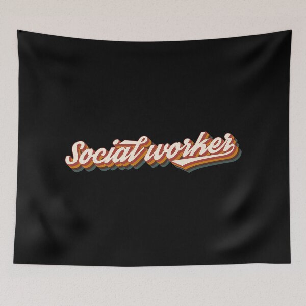 Item preview, Social worker retro typography designed and sold by Statim.