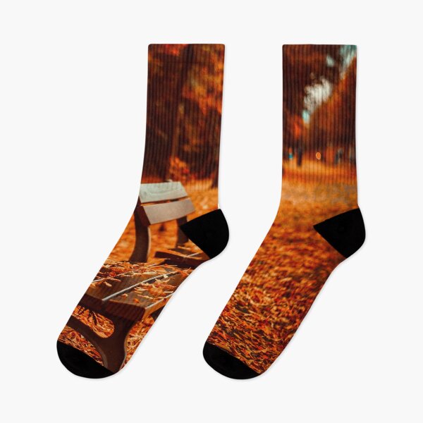 Item preview, Autumn bench with leaves fall designed and sold by landsca-pics.