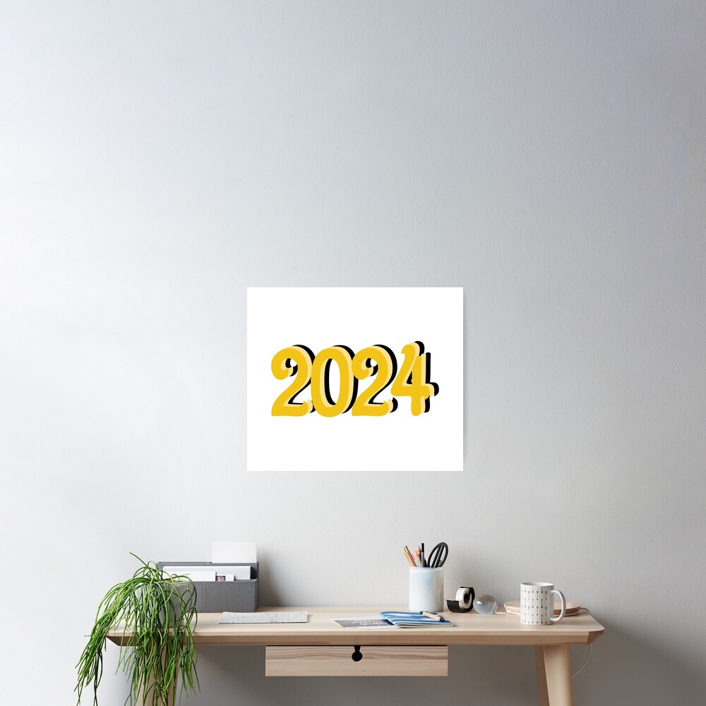 Gold And Black Class Of 2024 Poster By Elephantdesign1 Redbubble   Cposter,small,square Product,1000x1000.2 