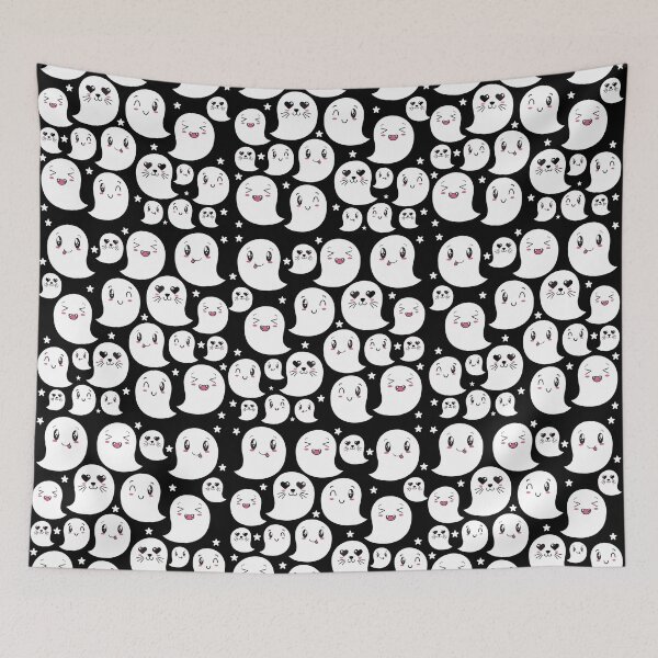 Item preview, Cute Kawaii Ghosts Halloween Pattern designed and sold by Medmac's Designs.