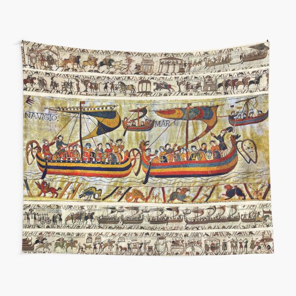 THE BAYEUX TAPESTRY ,VIKING SHIPS Tapestry