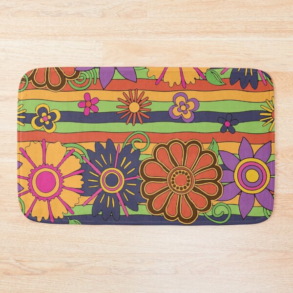 Item preview, FLOWERS AND STRIPES PSYCHEDELIC FLORALS designed and sold by bigerdan.