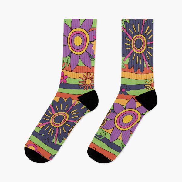 Item preview, FLOWERS AND STRIPES PSYCHEDELIC FLORALS designed and sold by bigerdan.