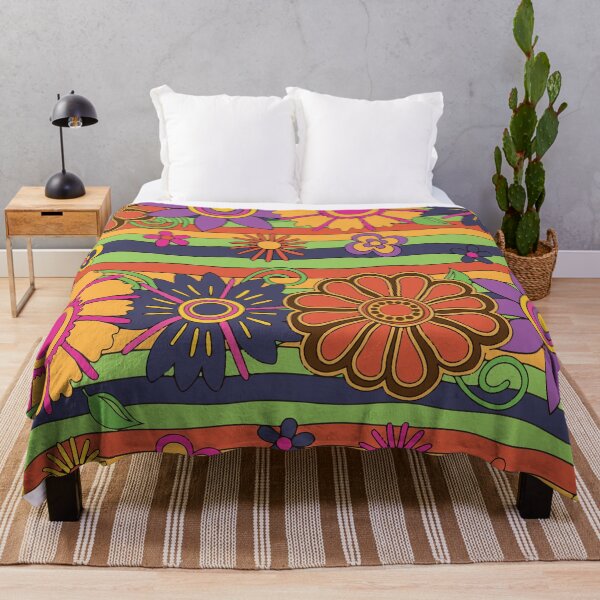 Item preview, FLOWERS AND STRIPES PSYCHEDELIC FLORALS designed and sold by bigerdan.