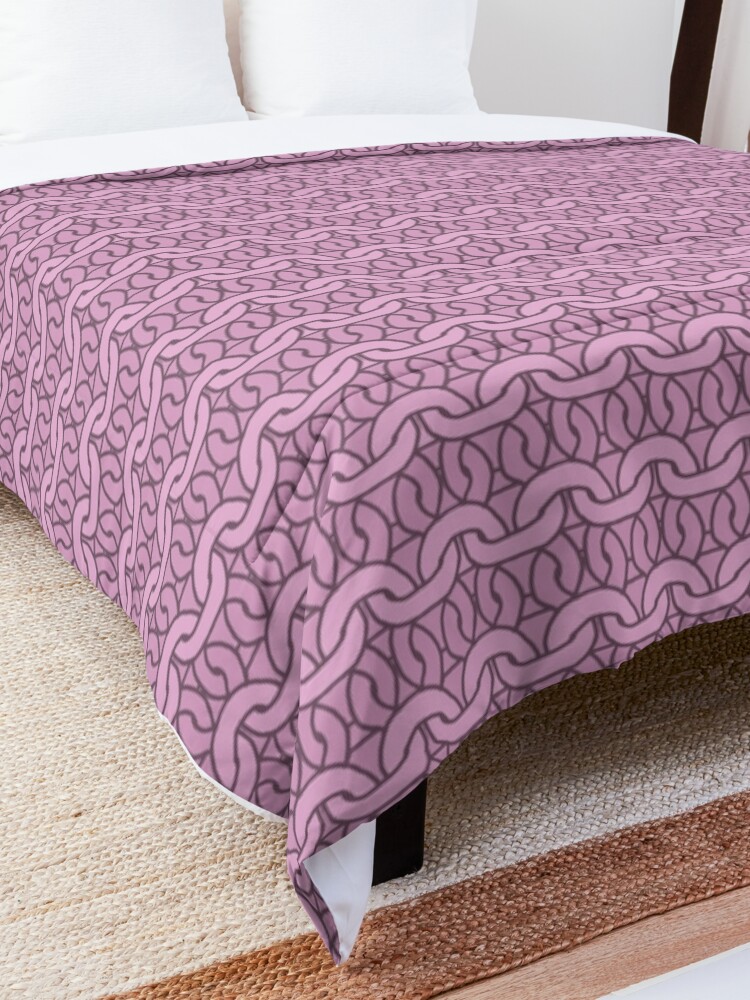 Alternate view of Pink Garter Stitch Comforter