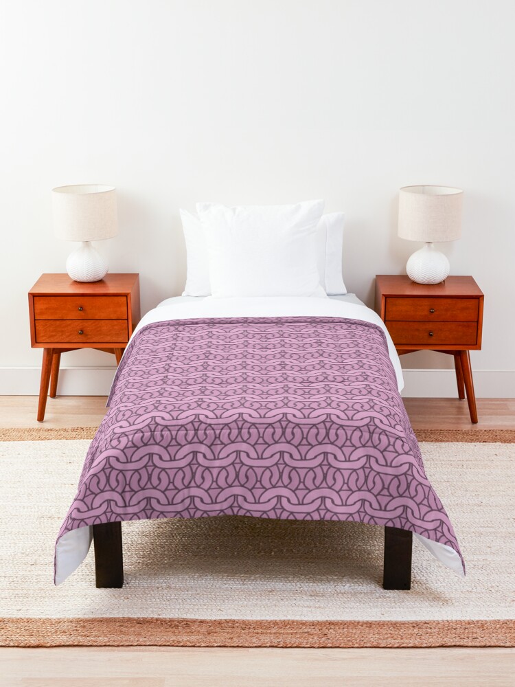 Alternate view of Pink Garter Stitch Comforter