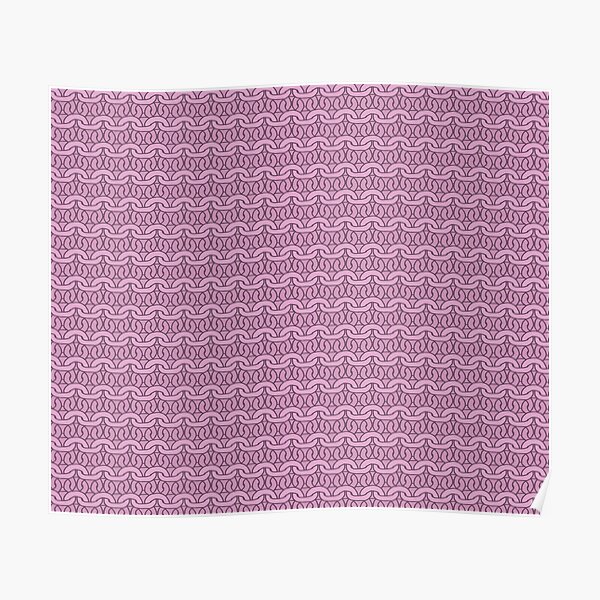 Pink Garter Stitch Poster
