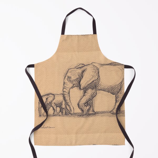 Item preview, My Sweet Little Boy: Baby Elephant & Mama Pencil Sketch #15 designed and sold by Rebecca Rees.