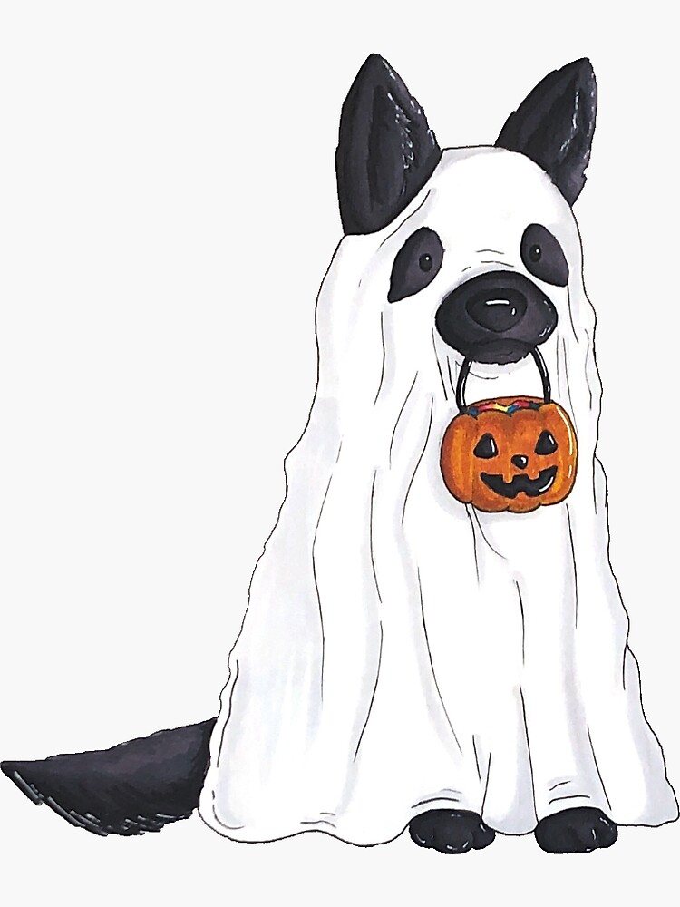 Ghost Dog Halloween Sweatshirt Cute Dog Ghost Sweater My Dog 