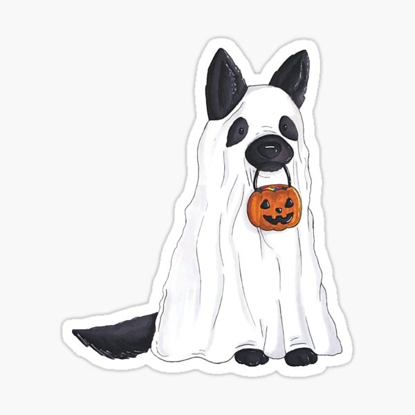 "Ghost Dog" Sticker for Sale by miaiskool Redbubble