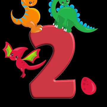 3 ans enfant dinosaure saurien anniversaire présent cadeau d'anniversaire |  Sticker