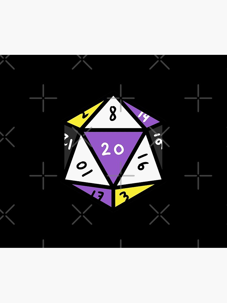 Nonbinary D20 Dice Nonbinary Pride by queerappear