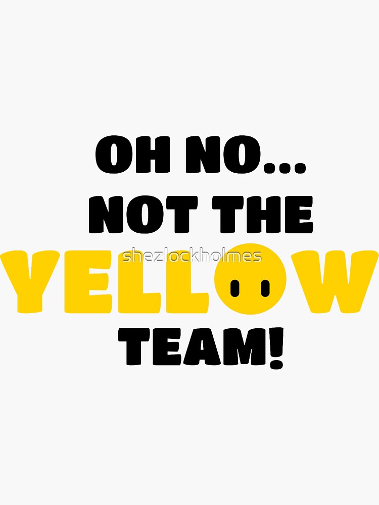 "Unlucky Fall Guys Yellow Team" Sticker by shezlockholmes Redbubble