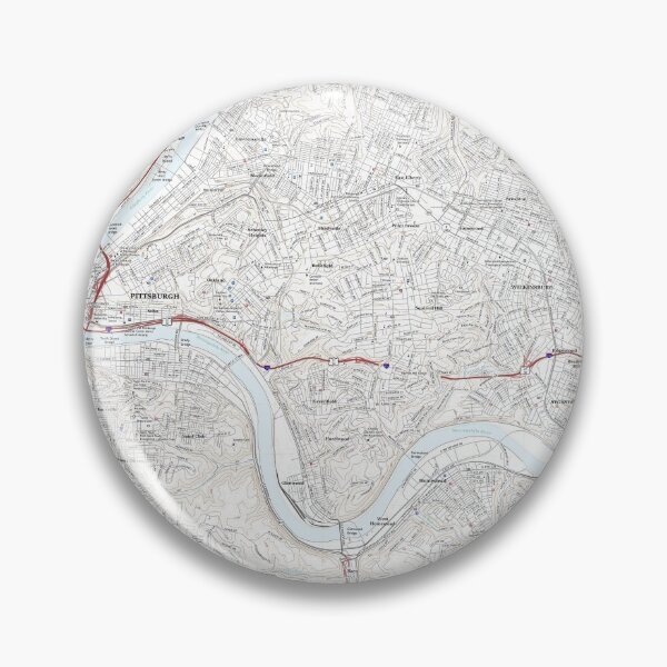 Item preview, Pittsburgh, PA - East Topographical Map Clean designed and sold by PGHPhotoCo.