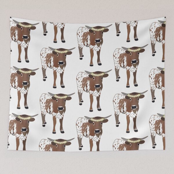 Item preview, Longhorn with flower crown  designed and sold by Solid Gould  Designs.