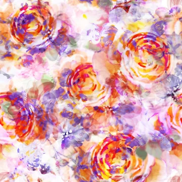 Artwork thumbnail, Pattern: Abstract Roses by ramanandr