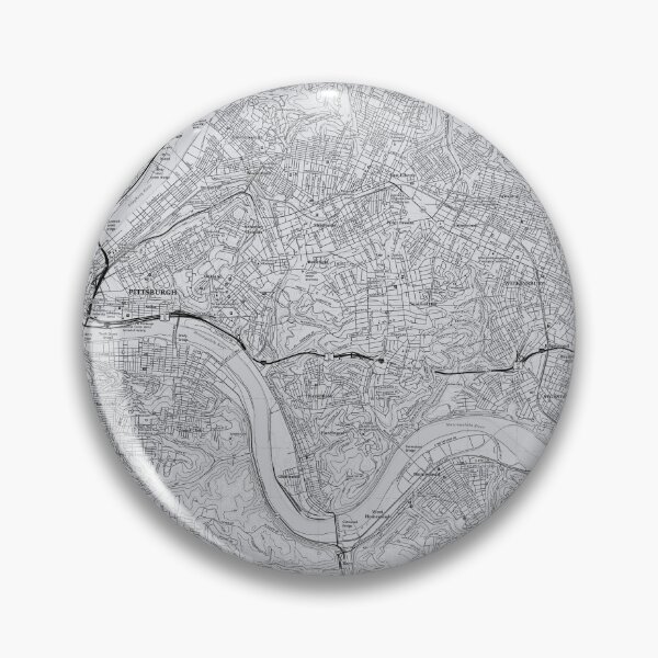 Item preview, Pittsburgh, PA - East Topographical Map Grey designed and sold by PGHPhotoCo.