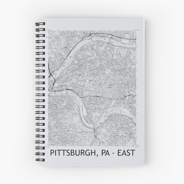 Item preview, Pittsburgh, PA - East Topographical Map Grey designed and sold by PGHPhotoCo.