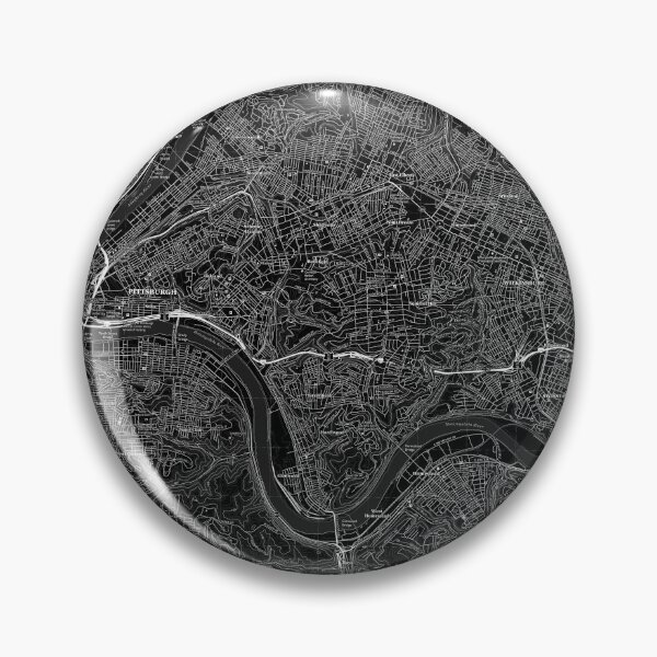 Item preview, Pittsburgh, PA - East Topographical Map Black designed and sold by PGHPhotoCo.