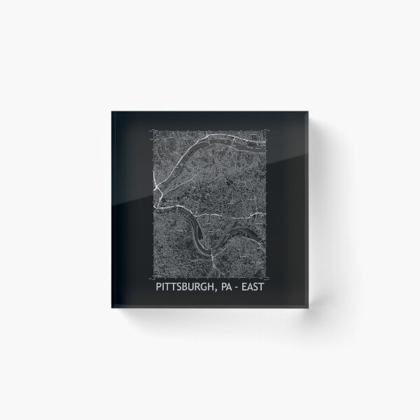 Item preview, Pittsburgh, PA - East Topographical Map Black designed and sold by PGHPhotoCo.