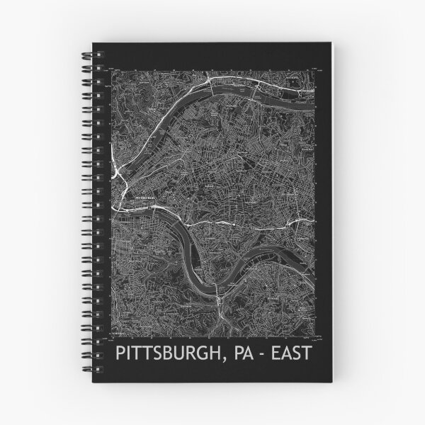 Item preview, Pittsburgh, PA - East Topographical Map Black designed and sold by PGHPhotoCo.