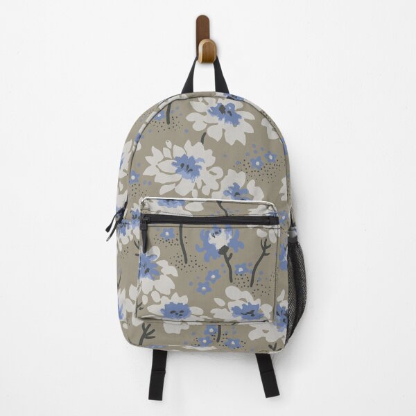 Item preview, Blue and white-flowered antique french restored and vectorized wallpaper designed and sold by paulgrand.